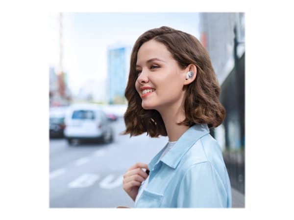 Soundcore Space A40 - Langattomat kuulokkeet mikrofonilla - in-ear - Bluetooth - aktiivinen melunvaimennus - valkoinen