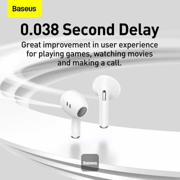 Baseus Bowie E8 Trådløse Hovedtelefoner Hvid