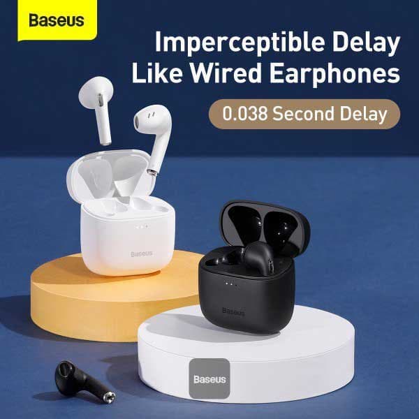 Baseus Bowie E8 Trådløse Hovedtelefoner Hvid