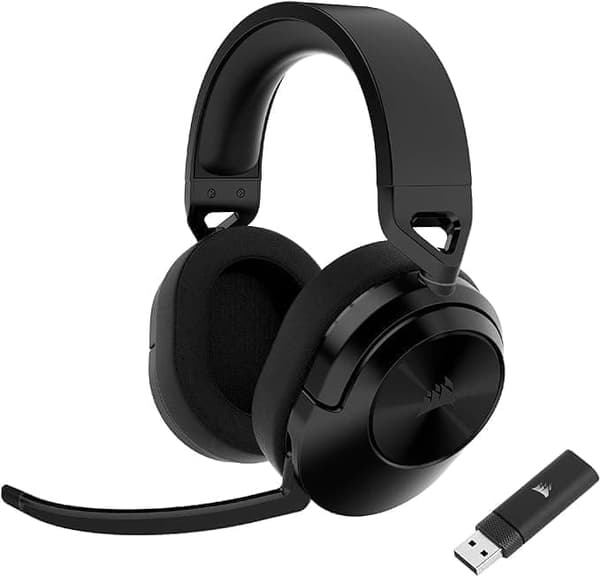 Corsair HS55 Gaming Wireless Headset - Svart, upp till 50ft Bluetooth-räckvidd