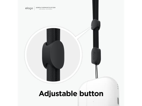 Elago Elago AirPods Pro 2 Nylon Strap TPU Shell Case - Nylon Strap TPU Shell Case for AirPods Pro 2 vaaleanpunainen - Taattu turvallisuus. yksinkerta