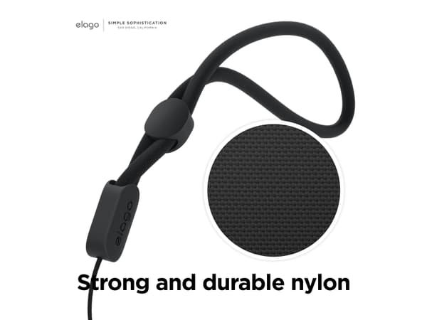 Elago Elago AirPods Pro 2 Nylon Strap TPU Shell Case - Nylon Strap TPU Shell Case for AirPods Pro 2 vaaleanpunainen - Taattu turvallisuus. yksinkerta