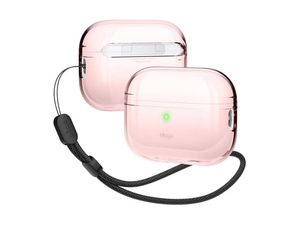 Elago Elago AirPods Pro 2 Nylon Strap TPU Shell Case - Nylon Strap TPU Shell Case for AirPods Pro 2 vaaleanpunainen - Taattu turvallisuus. yksinkerta