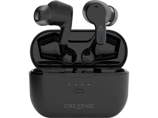 Creative Zen Air Pro - True wireless-hodetelefoner med mikrofon - i øret - Bluetooth - aktiv støydemping - hvit
