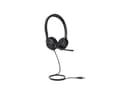 Miniatyrbild 3 av 5: Yealink UH35 Dual - Headset - på örat - kabelansluten - USB - svart - Certifierad för Microsoft-teams
