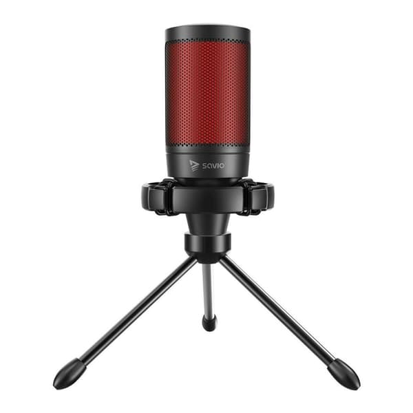 Skrivbordsmikrofon Savio SONAR PRO 01 Svart Röd