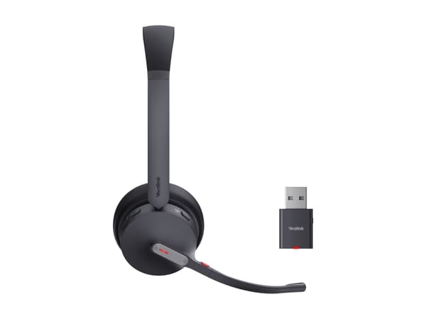 Yealink WH64 Hybrid Dual - Headset - på örat - DECT / Bluetooth - trådlös - USB-A via DECT-adapter, USB-C - Certifierad för Microsoft-teams