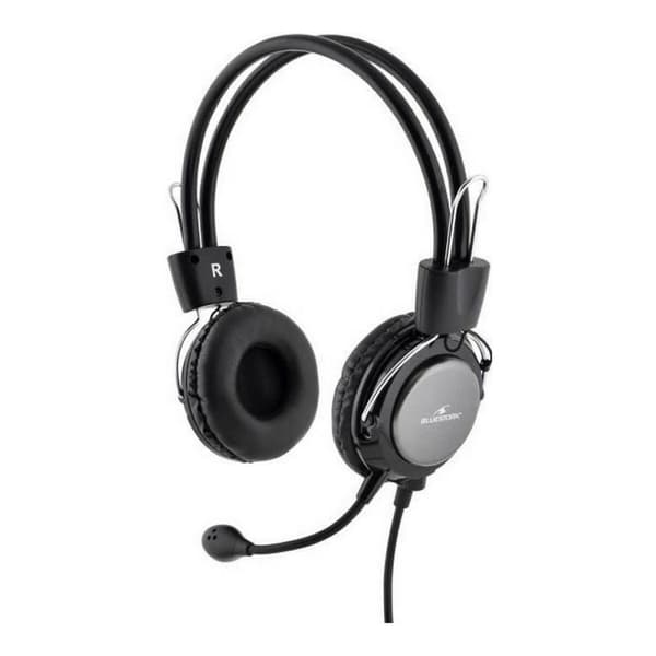 Hodetelefoner med Mikrofon Bluestork MC-201 Svart/Sølv