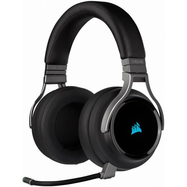 Bluetooth Hodetelefon med Mikrofon Corsair Virtuoso RGB Svart Flerfarget