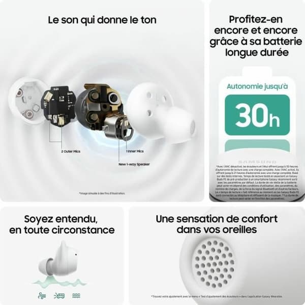 Hodetelefoner Samsung Galaxy Buds FE Hvit