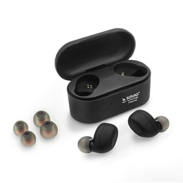Bluetooth hovedtelefoner Savio TWS-04 Sort Grafit