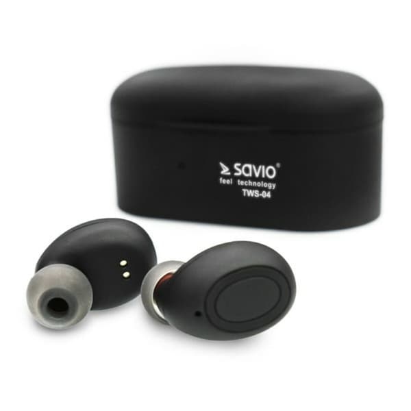 Bluetooth hovedtelefoner Savio TWS-04 Sort Grafit