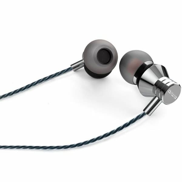 Hovedtelefoner med mikrofon Aiwa ESTM-50USB-C/SL Sølvfarvet
