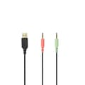 Pikkukuva 7 / 11: Pelikuulokkeet mikrofonilla KSIX Drakkar USB LED Musta Punainen