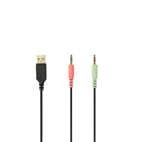 Pelikuulokkeet mikrofonilla KSIX Drakkar USB LED Musta Punainen