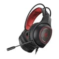 Pikkukuva 1 / 11: Pelikuulokkeet mikrofonilla KSIX Drakkar USB LED Musta Punainen