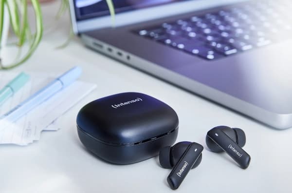 Intenso - True wireless-hodetelefoner med mikrofon - i øret - Bluetooth