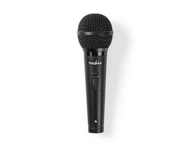 Nedis MPWD25BK, instrumentmikrofon, 72 dB, 80 - 13000 Hz, 600 ohm (O), kardioid, trådbunden