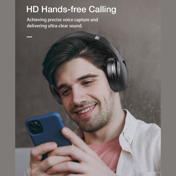 Trådløst headset ANC bluetooth headset Aktiv støjreducerende 40 mm store drivere AAC Audio 70h Playtime Bærbare hovedtelefoner med mikrofon