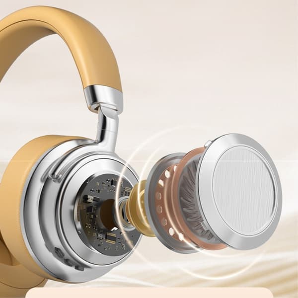Hifi Trådlösa On-Ear headset Bluetooth-hörlurar Gaming Musik Metal Retro