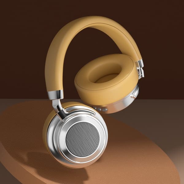 Hifi Trådlösa On-Ear headset Bluetooth-hörlurar Gaming Musik Metal Retro