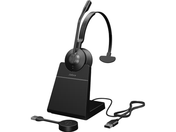 Jabra Engage 55 SE Mono - Hodesett - on-ear - DECT - trådløs - USB-A via DECT adapter - UC-sertifisert