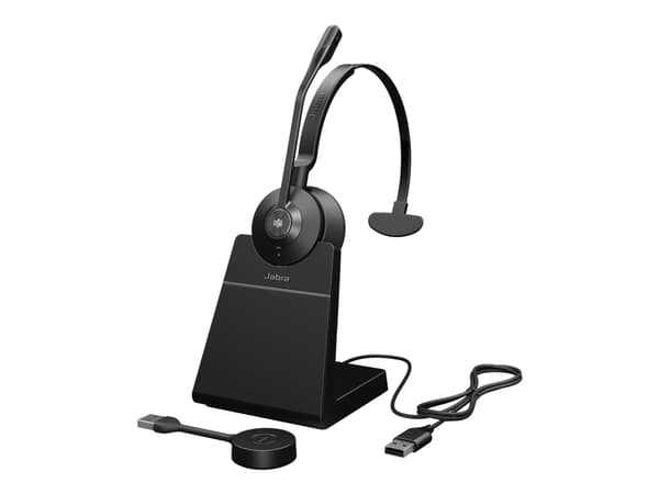 Jabra Engage 55 SE Mono - Hodesett - on-ear - DECT - trådløs - USB-A via DECT adapter - UC-sertifisert