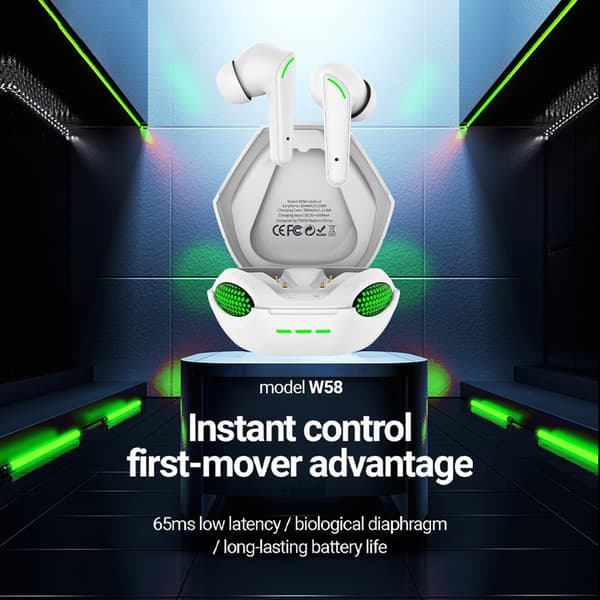CELEBRAT Kobra Design Bluetooth In-Ear hörlurar Stereo headset - vit