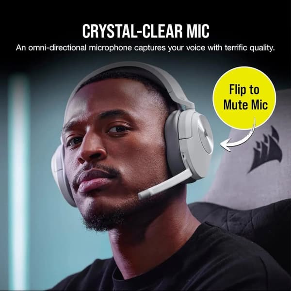 Corsair HS55 WIRELESS -pelikuulokkeet - Dolby Audio 7.1 surround-ääni, - harmaa