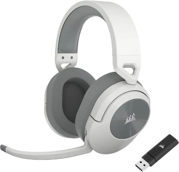 Corsair HS55 WIRELESS Gaming Headset - Dolby Audio 7.1 Surround Sound, - Hvid