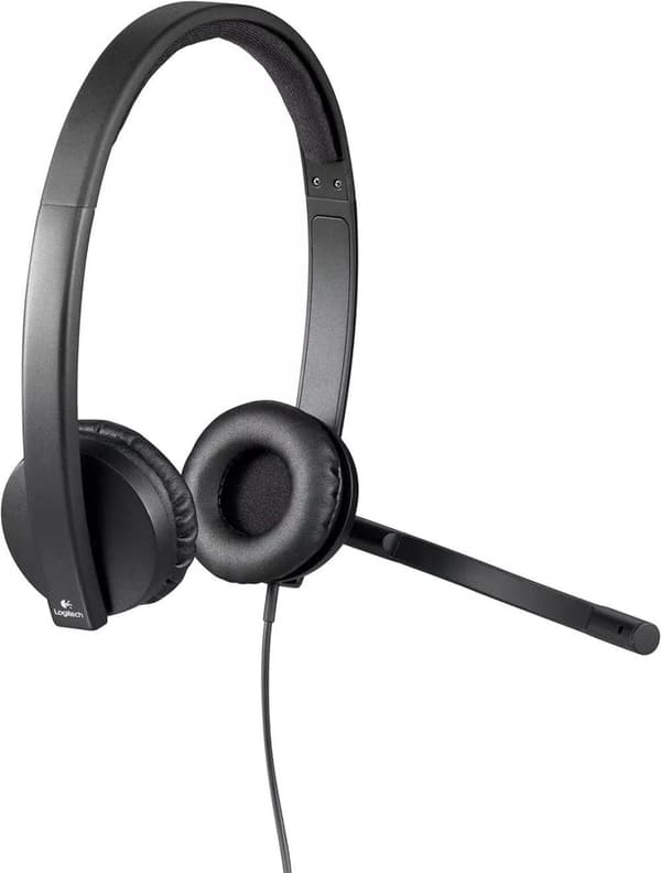 Logitech H570e USB Mono kabelanslutna hörlurar med brusreducerande mikrofon