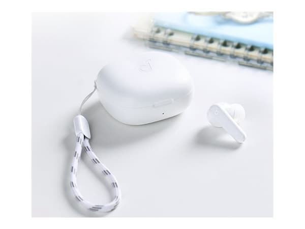 Soundcore r50i - True wireless-hodetelefoner med mikrofon - i øret - Bluetooth - hvit