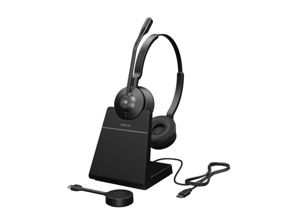 Jabra Engage 55 SE Stereo - Headset - på örat - DECT - trådlös - USB-C via DECT-adapter - Certifierad för Microsoft-teams