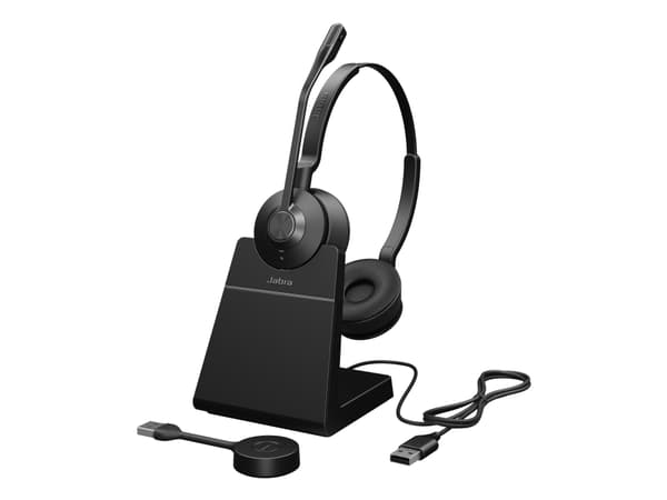 Jabra Engage 55 SE Stereo - Hodesett - on-ear - DECT - trådløs - USB-A via DECT adapter - UC-sertifisert