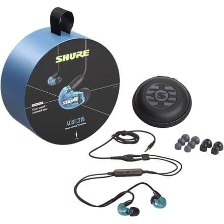 Shure AONIC 215 - in-ear headphones with single transducer and 3.5mm cable (blue)