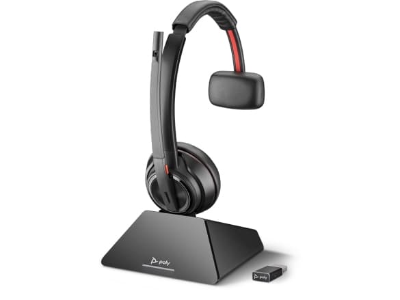 POLY Savi 8210 UC, Trådlös, Kontor/callcenter, 20 - 20000 hz, 115 g, Headset, Svart