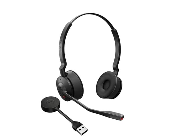 Jabra Engage 55 SE Stereo (Low Power) - Headset - på örat - DECT - trådlös - USB-A via DECT-adapter - UC-certifierad