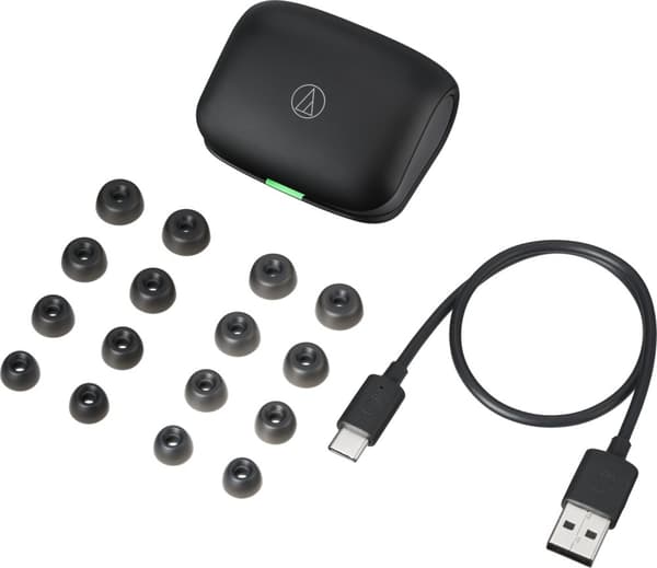 Audio-Technica ATH-TWX7 hovedtelefoner med tovejs hovedtelefoner, sort