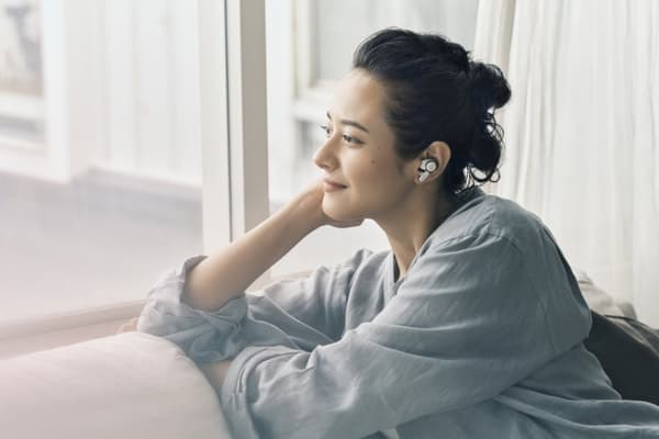 Audio-Technica ATH-TWX7 hörlurar med tvåvägshögtalare, vit