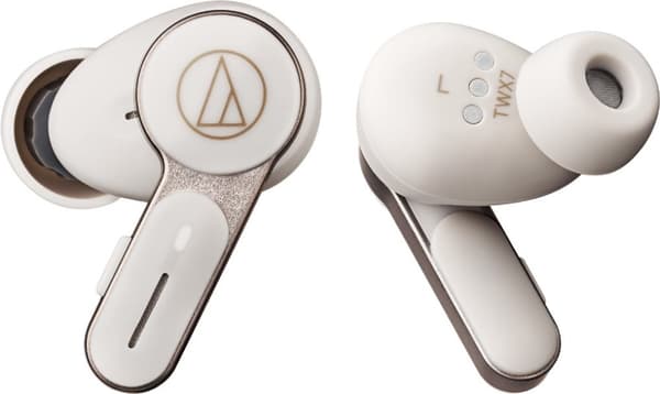 Audio-Technica ATH-TWX7 hörlurar med tvåvägshögtalare, vit