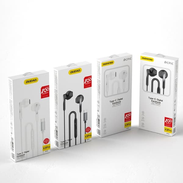 Dudao X3Pro in-ear headphones USB-C 1.2 m black