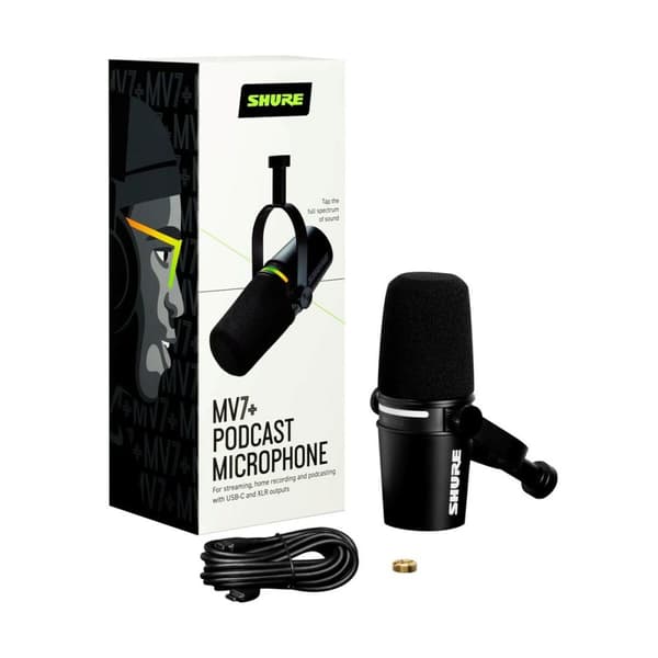 svingspolemikrofon Shure MV7+-K