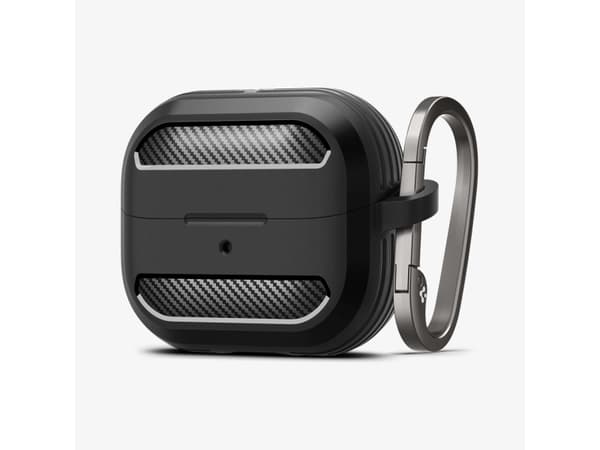 Spigen Rugged Armor, laatikko, termoplastinen polyuretaani (TPU), musta
