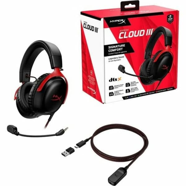 Hörlurar med Mikrofon HyperX Cloud III Svart