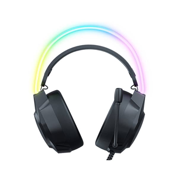 Onikuma X26 Gaming Headset med LED og støjreducerende mikrofon - Sort