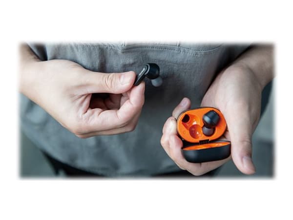 BOYA BY-AP4 - True wireless-hodetelefoner med mikrofon - i øret - Bluetooth - svart