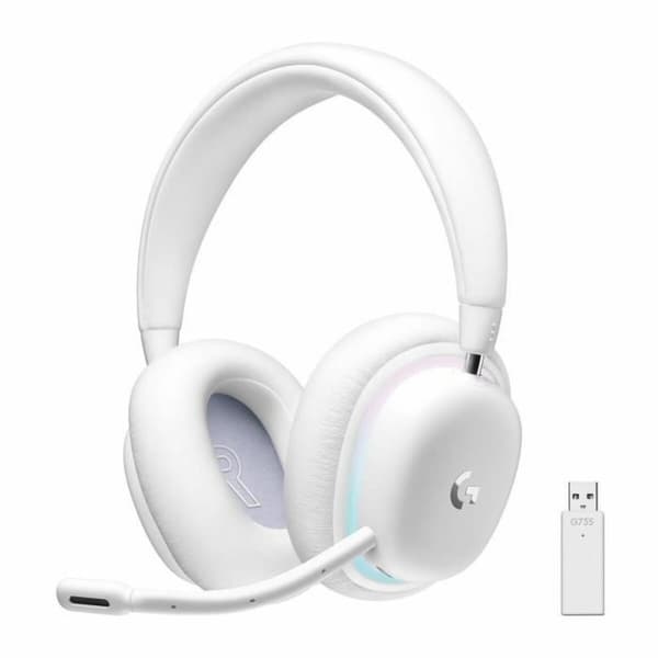 Kuulokkeet mikrofonilla Logitech G735 Valkoinen Sininen/Valkoinen