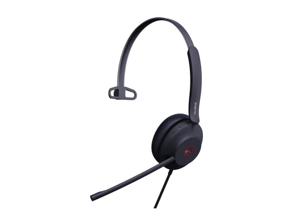 Yealink UH37 Mono - Headset - på örat - kabelansluten - USB - ljudisolerande - svart - Certifierad för Microsoft-teams