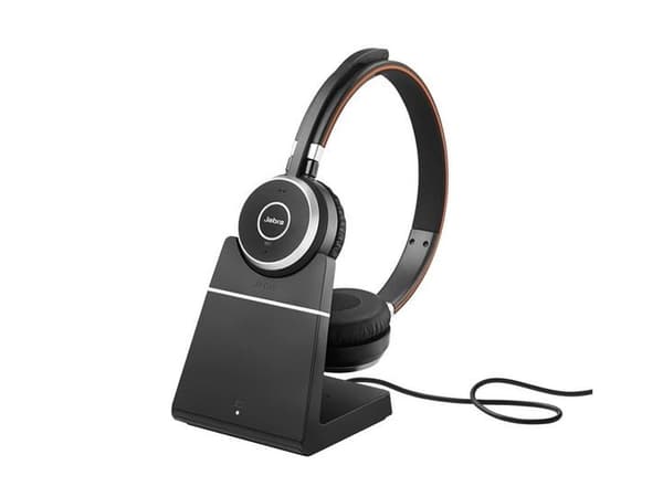 Jabra Evolve 65 TE Stereo - Kuulokkeet - on-ear - Bluetooth - langaton - USB-A Bluetooth-sovittimen kautta - melua eristävä - UC-sertifioitu
