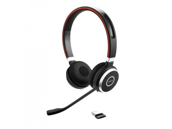 Jabra Evolve 65 TE Stereo - Kuulokkeet - on-ear - Bluetooth - langaton - USB-A Bluetooth-sovittimen kautta - melua eristävä - UC-sertifioitu